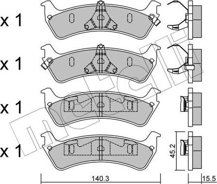 Metelli 22-0684-0 - Тормозные колодки, дисковые, комплект unicars.by