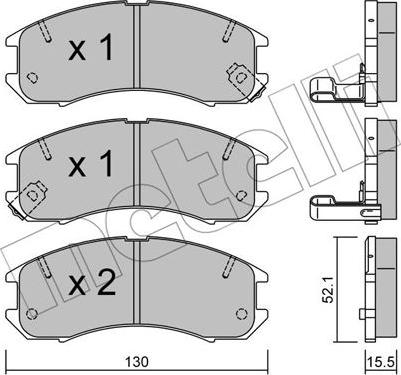 Metelli 22-0068-0 - Тормозные колодки, дисковые, комплект unicars.by