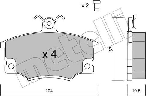 Metelli 22-0030-0 - Тормозные колодки, дисковые, комплект unicars.by