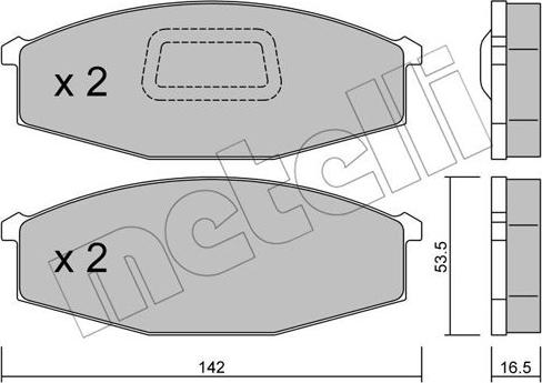 Metelli 22-0110-1 - Тормозные колодки, дисковые, комплект unicars.by