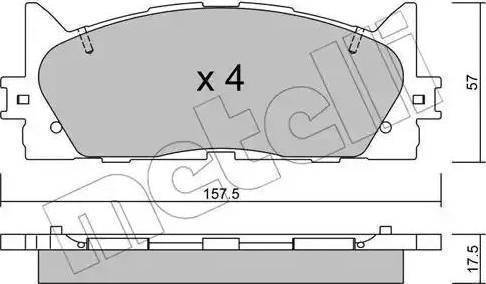 Remsa 1233.00 - Тормозные колодки, дисковые, комплект unicars.by