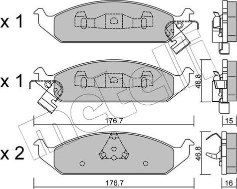 Metelli 22-0355-0 - Тормозные колодки, дисковые, комплект unicars.by