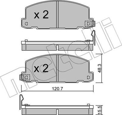 Metelli 22-0360-0 - Тормозные колодки, дисковые, комплект unicars.by