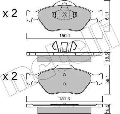 Parts-Mall PK2-010 - Тормозные колодки, дисковые, комплект unicars.by