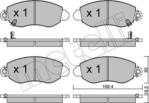 Metelli 22-0320-0 - Тормозные колодки, дисковые, комплект unicars.by