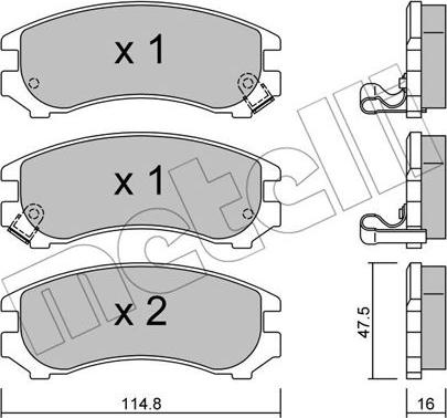 Metelli 22-0230-1 - Тормозные колодки, дисковые, комплект unicars.by