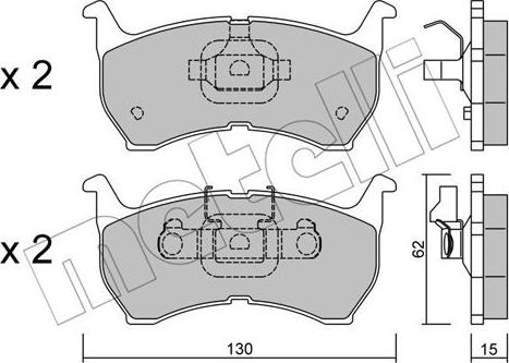 Metelli 22-0231-0 - Тормозные колодки, дисковые, комплект unicars.by