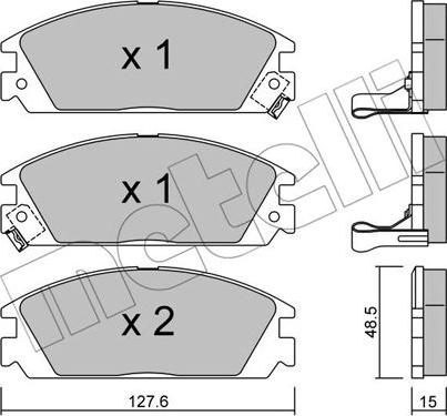 Metelli 22-0237-1 - Тормозные колодки, дисковые, комплект unicars.by