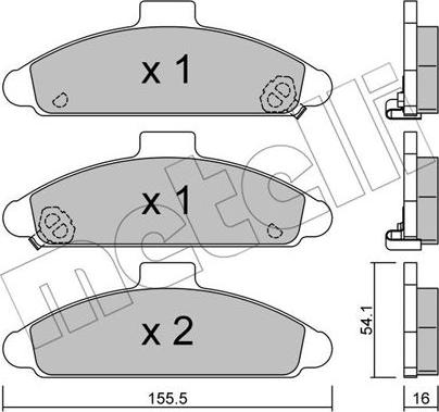 Metelli 22-0723-0 - Тормозные колодки, дисковые, комплект unicars.by