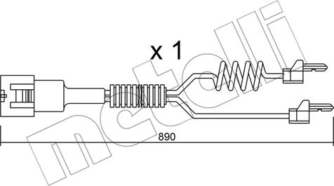 Metelli SU.103 - Сигнализатор, износ тормозных колодок unicars.by