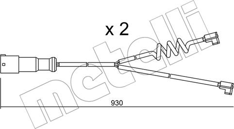 Metelli SU.188K - Сигнализатор, износ тормозных колодок unicars.by