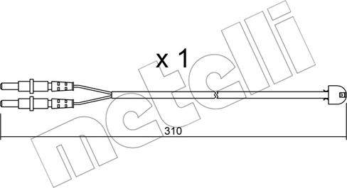 Metelli SU.242 - Сигнализатор, износ тормозных колодок unicars.by