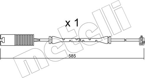 Metelli SU.250 - Сигнализатор, износ тормозных колодок unicars.by
