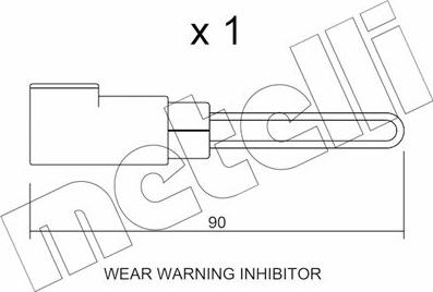 Metelli SU.258 - Сигнализатор, износ тормозных колодок unicars.by