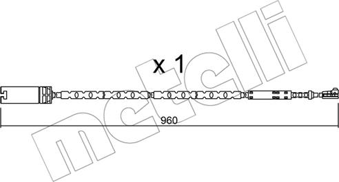 Metelli SU.281 - Сигнализатор, износ тормозных колодок unicars.by