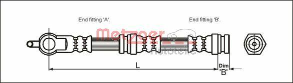 Metzger 4114064 - Тормозной шланг unicars.by