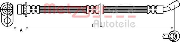 Metzger 4115197 - Тормозной шланг unicars.by