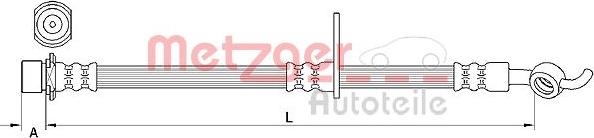 Metzger 4111024 - Тормозной шланг unicars.by