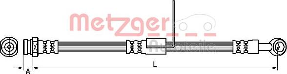 Metzger 4110427 - Тормозной шланг unicars.by