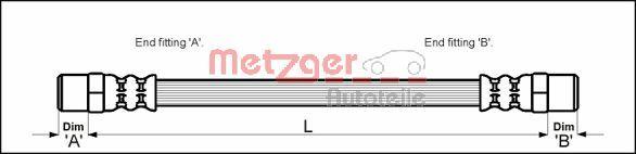 Metzger 4110594 - Тормозной шланг unicars.by