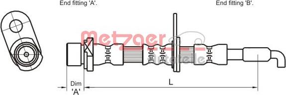 Metzger 4110029 - Тормозной шланг unicars.by