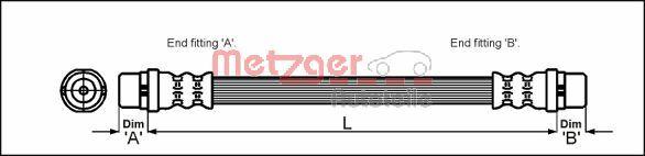 Metzger 4110340 - Тормозной шланг unicars.by