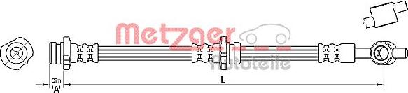 Metzger 4110383 - Тормозной шланг unicars.by