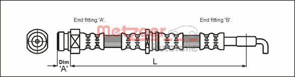 Metzger 4113669 - Тормозной шланг unicars.by