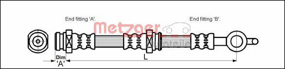 Metzger 4113302 - Тормозной шланг unicars.by