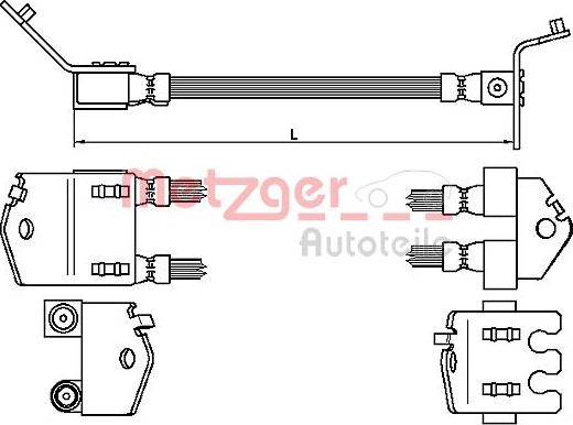 Metzger 4112539 - Тормозной шланг unicars.by