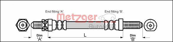 Metzger 4112103 - Тормозной шланг unicars.by