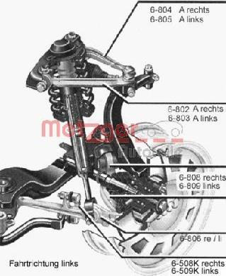 Metzger 58009512 - Рычаг подвески колеса unicars.by