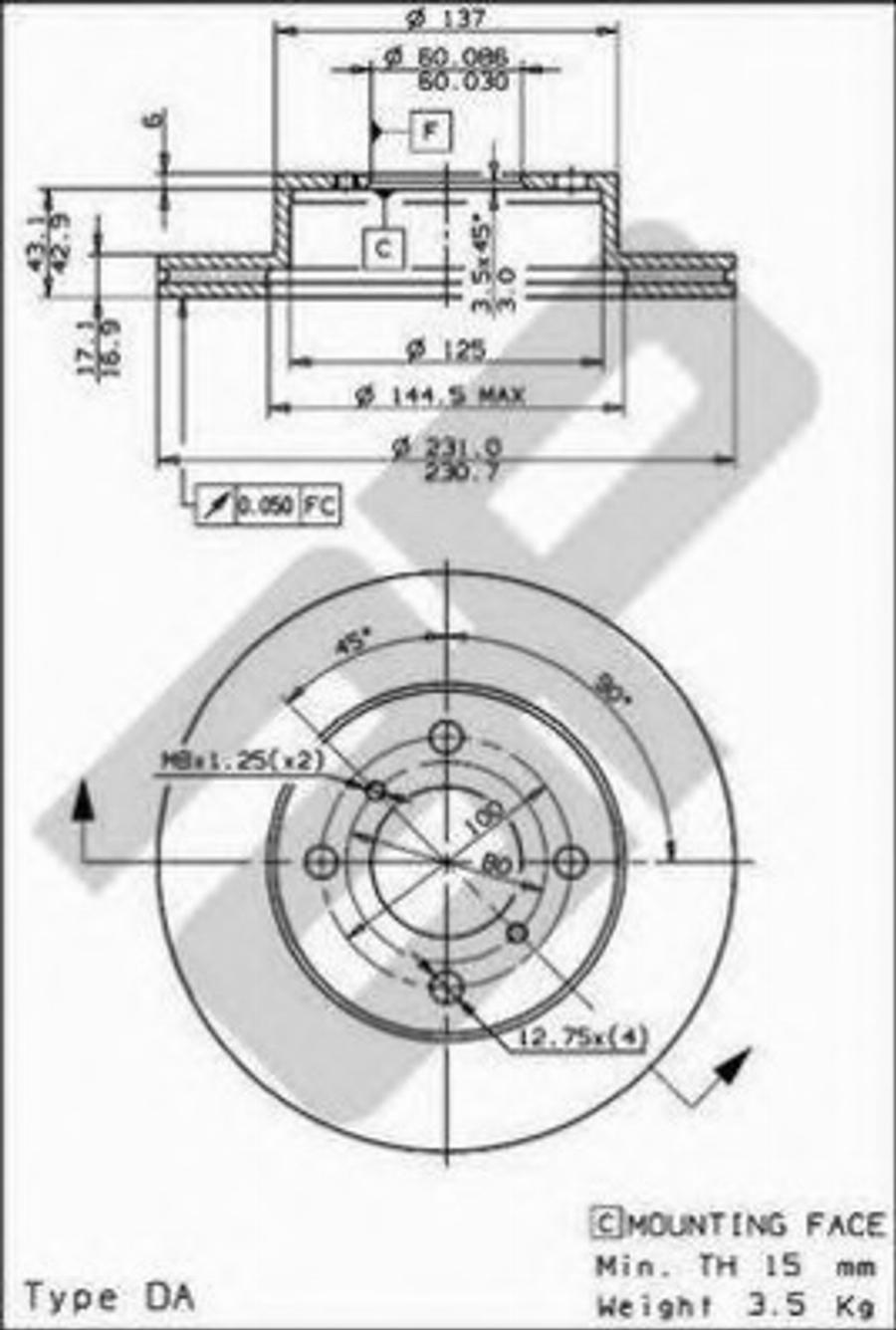 Metzger 6110410 - Тормозной диск unicars.by