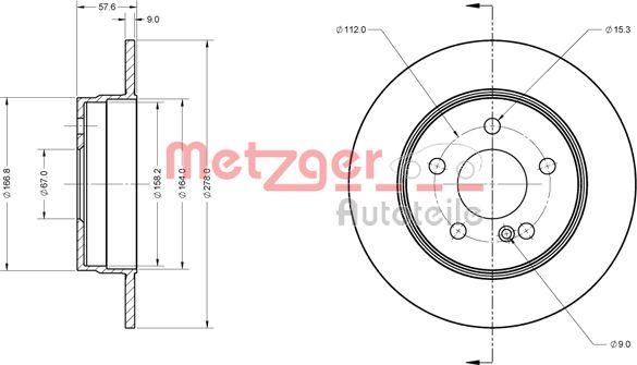 Metzger 6110423 - Тормозной диск unicars.by