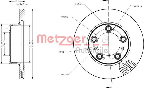 Metzger 6110477 - Тормозной диск unicars.by