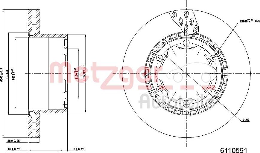 Metzger 6110591 - Тормозной диск unicars.by