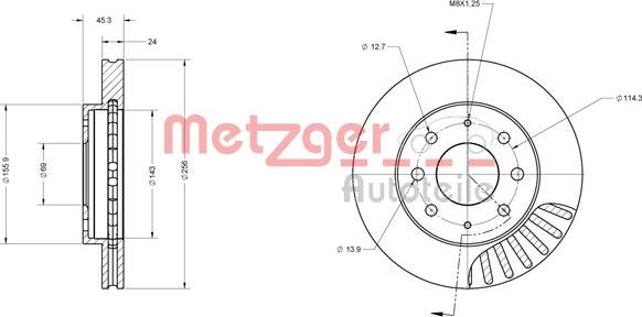 Metzger 6110546 - Тормозной диск unicars.by