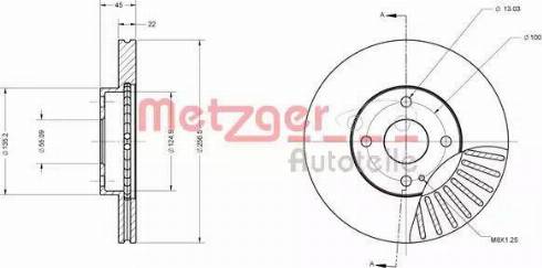 Metzger 6110505 - Тормозной диск unicars.by