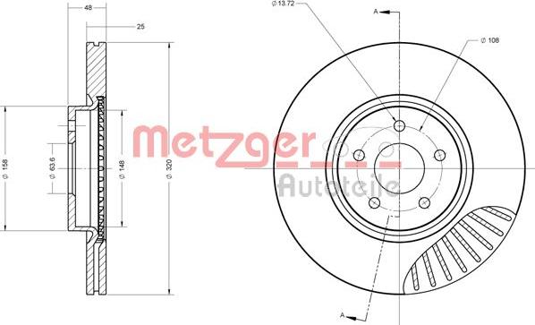 Metzger 6110503 - Тормозной диск unicars.by