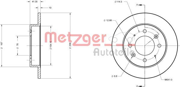 Metzger 6110510 - Тормозной диск unicars.by