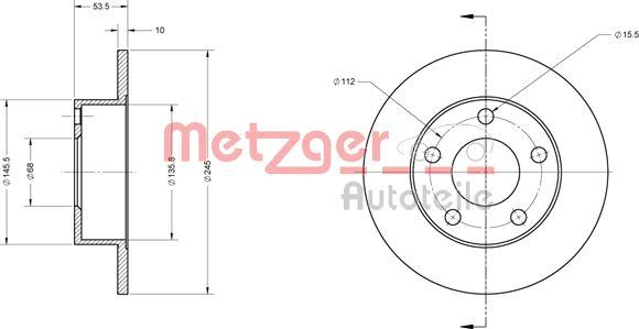 Metzger 6110532 - Тормозной диск unicars.by