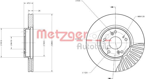 Metzger 6110572 - Тормозной диск unicars.by