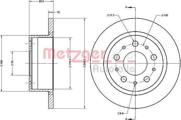 Metzger 6110647 - Тормозной диск unicars.by