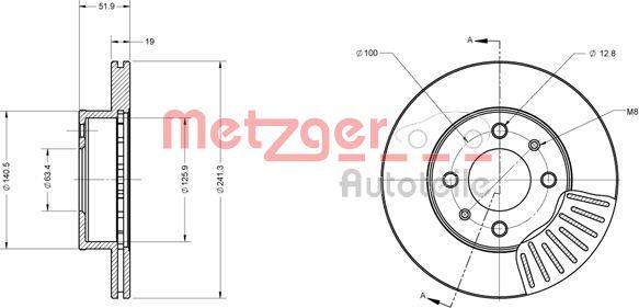 Metzger 6110618 - Тормозной диск unicars.by