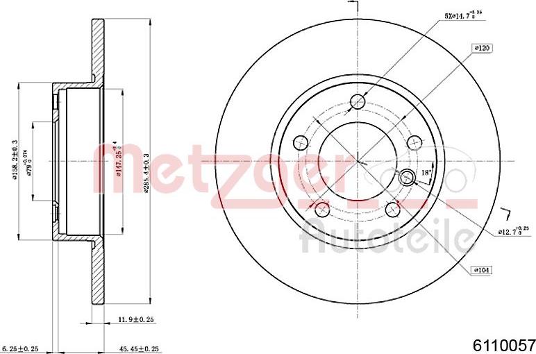 Metzger 6110057 - Тормозной диск unicars.by