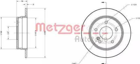 Metzger 6110505 - Тормозной диск unicars.by