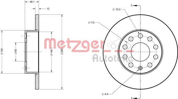 Metzger 6110030 - Тормозной диск unicars.by