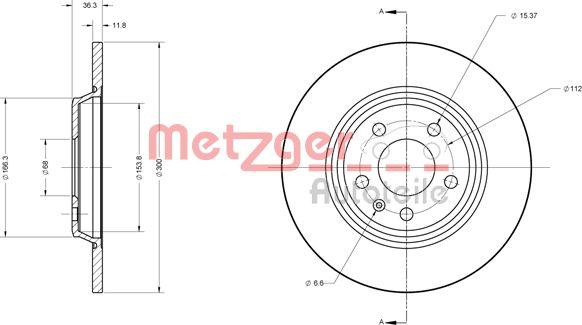 Metzger 6110125 - Тормозной диск unicars.by