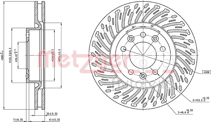 Metzger 6110839 - Тормозной диск unicars.by