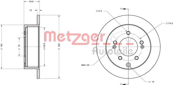 Metzger 6110396 - Тормозной диск unicars.by